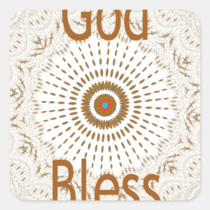 Traditionele Afrikaanse Motif Design Art Print Vierkante Sticker