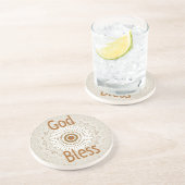 Traditionele Afrikaanse Motif Design Art Print Zandsteen Onderzetter (Zijkant)