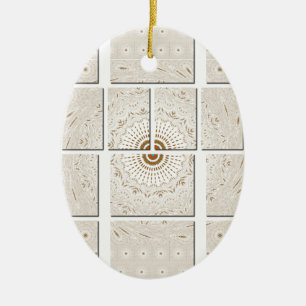 Traditionele Afrikaanse Motif Mozaïek Art Print. Keramisch Ornament