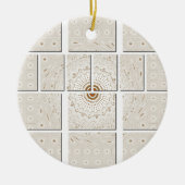 Traditionele Afrikaanse Motif Mozaïek Art Print. Keramisch Ornament (Voorkant)