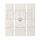 Traditionele Afrikaanse Motif Mozaïek Art Print. Notitieblok (Voorkant)