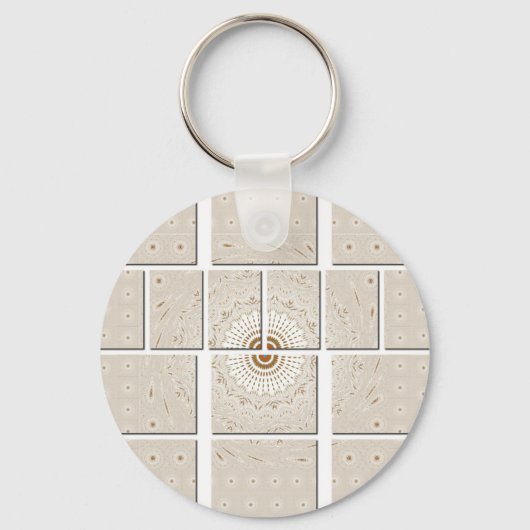 Traditionele Afrikaanse Motif Mozaïek Art Print. Sleutelhanger (Voorkant)