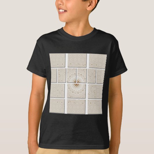 Traditionele Afrikaanse Motif Mozaïek Art Print. T-shirt (Voorkant)