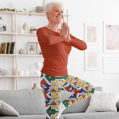Traditionele Afrikaanse Patronen High Waisted Danc Leggings