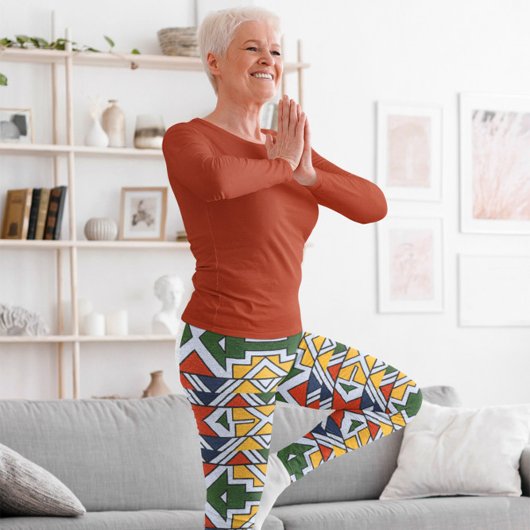 Traditionele Afrikaanse Patronen High Waisted Danc Leggings