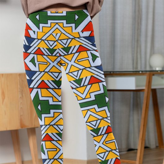 Traditionele Afrikaanse Patronen High Waisted Danc Leggings