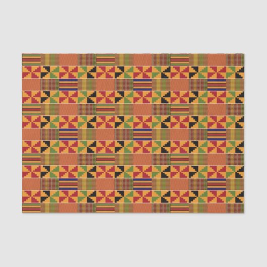 Traditionele Afrikaanse Pinwheels Kente K70 Tissuepapier (Voorkant)