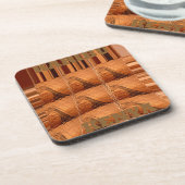 Traditionele Afrikaanse spiegel: geweven Giraffe Bier Onderzetter (Linkerzijde)