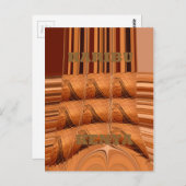 Traditionele Afrikaanse spiegel: geweven Giraffe Briefkaart (Voorkant / Achterkant)