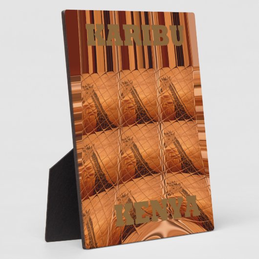 Traditionele Afrikaanse spiegel: geweven Giraffe Fotoplaat (Zijkant)