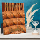 Traditionele Afrikaanse spiegel: geweven Giraffe Fotoplaat (Zijkant)