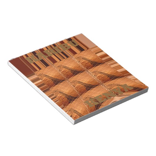 Traditionele Afrikaanse spiegel: geweven Giraffe Notitieblok (Schuin)