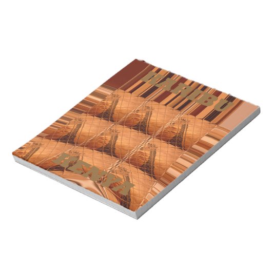 Traditionele Afrikaanse spiegel: geweven Giraffe Notitieblok (Linkerzijde)