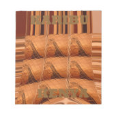 Traditionele Afrikaanse spiegel: geweven Giraffe Notitieblok (Voorkant)