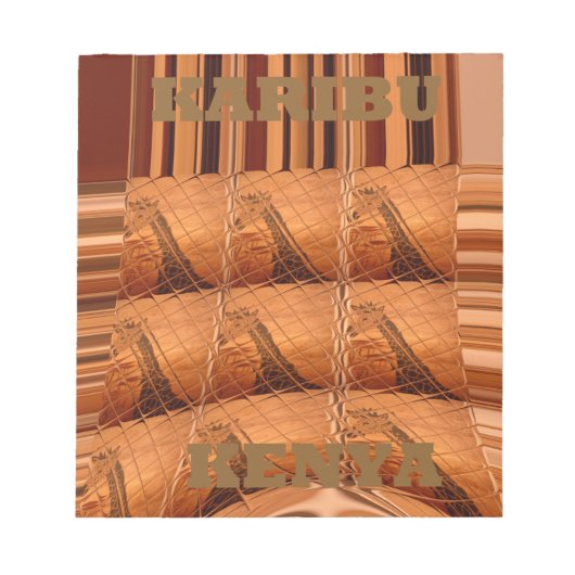 Traditionele Afrikaanse spiegel: geweven Giraffe Notitieblok (Voorkant)