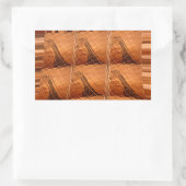 Traditionele Afrikaanse spiegel: geweven Giraffe Rechthoekige Sticker (Tas)