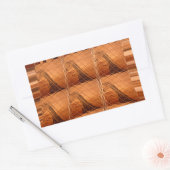 Traditionele Afrikaanse spiegel: geweven Giraffe Rechthoekige Sticker (Envelop)