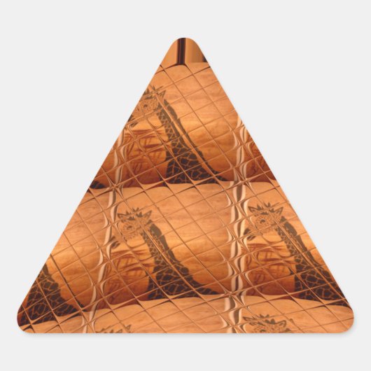 Traditionele Afrikaanse spiegel: geweven Giraffe Sticker (Voorkant)