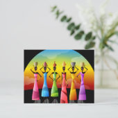 Traditionele Afrikaanse vrouwen Briefkaart (Staand voorkant)