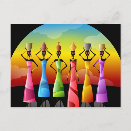 Traditionele Afrikaanse vrouwen Briefkaart (Voorkant)