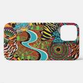 Traditionele afrikaanse weefsels en wilde dierenhu Case-Mate iPhone case (Achterkant (horizontaal))