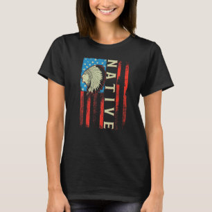 Traditionele Amerikaanse inheemse vlag Chief T-shirt