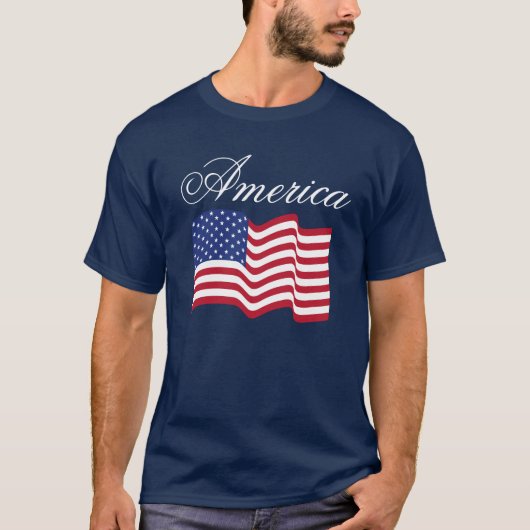 Traditionele Amerikaanse vlag T-Shirt (Voorkant)