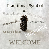 Traditionele ananas Welkomstgrijs Tegeltje