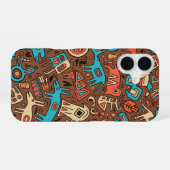 traditionele Apache Indiase kunst iPhone 16 Hoesje (Achterkant horizontaal)