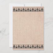 Traditionele Arabesk Border Burlap Moslim Bruiloft Kaart (Achterkant)