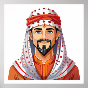 Traditionele Arabische of moslimhoed Poster