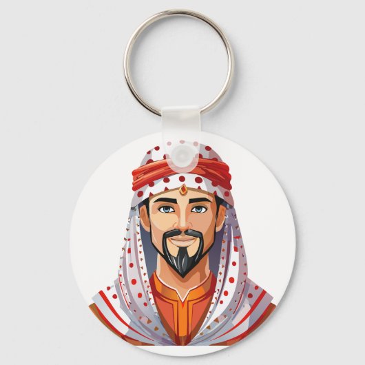 Traditionele Arabische of moslimhoed Sleutelhanger (Voorkant)