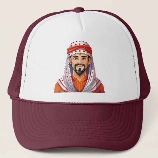 Traditionele Arabische of moslimhoed Trucker Pet (Voorkant)