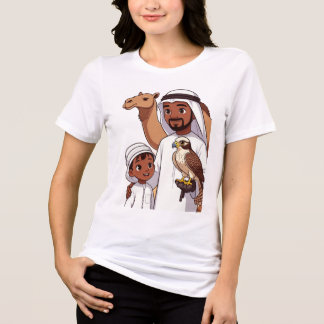 Traditionele Arabische valkenjacht Tri-Blend Shirt