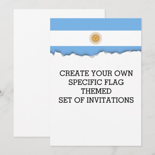 Traditionele Argentijnse vlag Kaart (Voorkant / Achterkant)
