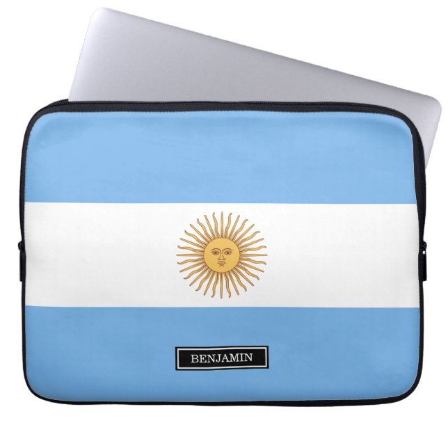 Traditionele Argentijnse vlag Laptop Sleeve (Voorkant)