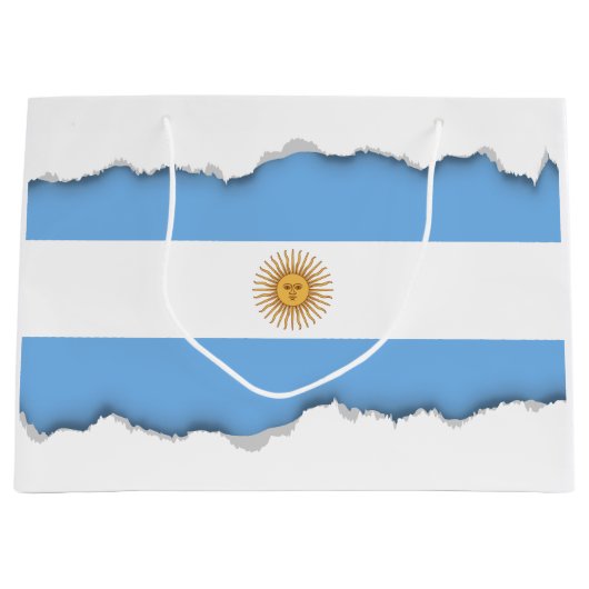 Traditionele Argentijnse vlag Large Cadeautasje (Voorkant)