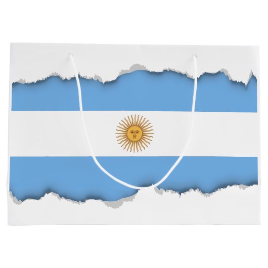 Traditionele Argentijnse vlag Large Cadeautasje (Achterkant)