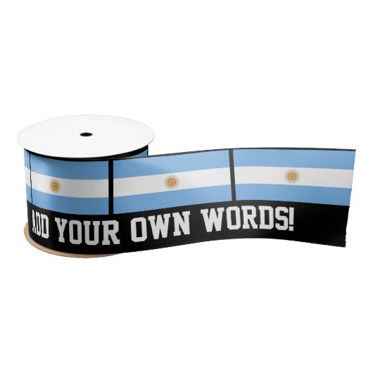 Traditionele Argentijnse vlag Satijnen Lint (Spoel)