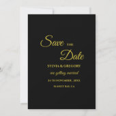 Traditionele Art Deco etnische elegante luxe bruil Save The Date (Achterkant)