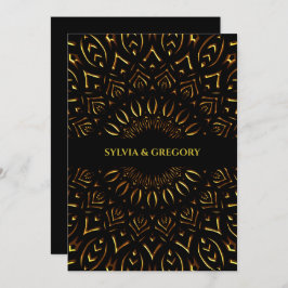 Traditionele Art Deco etnische elegante luxe bruil Save The Date