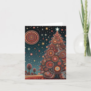 Traditionele Australische kerstkunst Kaart
