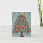 Traditionele Australische Kunst Kerstmis Kaart (Voorkant)