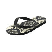 Traditionele Aziatische damast, naadloos patroon Kinder Teenslippers (Schuin)