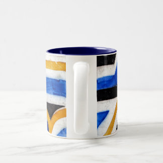traditionele azulejo mosaic tile Portugal Tweekleurige Koffiemok