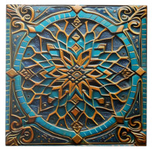 Traditionele Azure- en Oranje keramische kunst