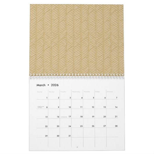 Traditionele bamboe kalender (Mar 2026)