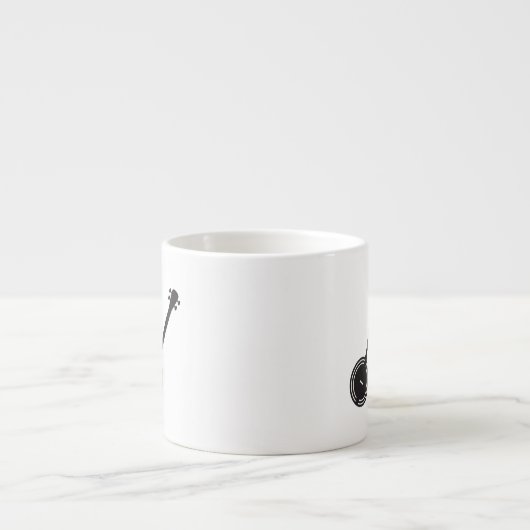 Traditionele Banjo Silhouette Espresso Kop (Voorkant)