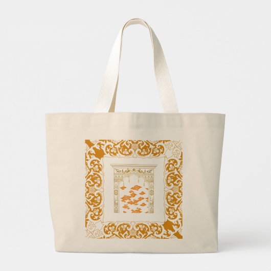 Traditionele batik grote tote bag (Achterkant)