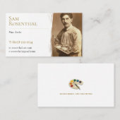 Traditionele beeldende kunstenaar | Artiestenfoto Visitekaartje (Voorkant / Achterkant)